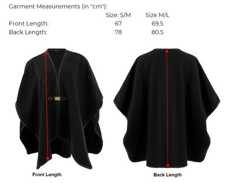 Karson Cape Measurement Chart