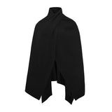 Molly Ribbed Textured Knit Wrap - Jet Black