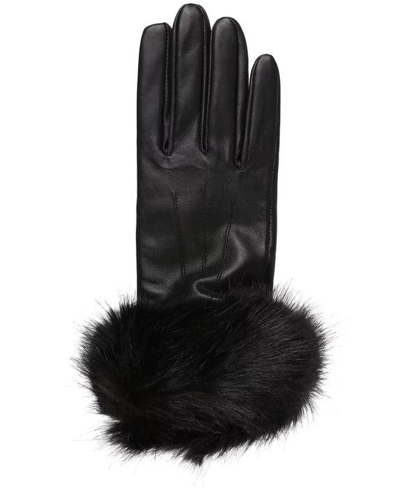 mens black leather winter gloves