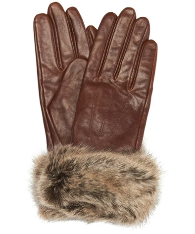 barbour brown leather gloves