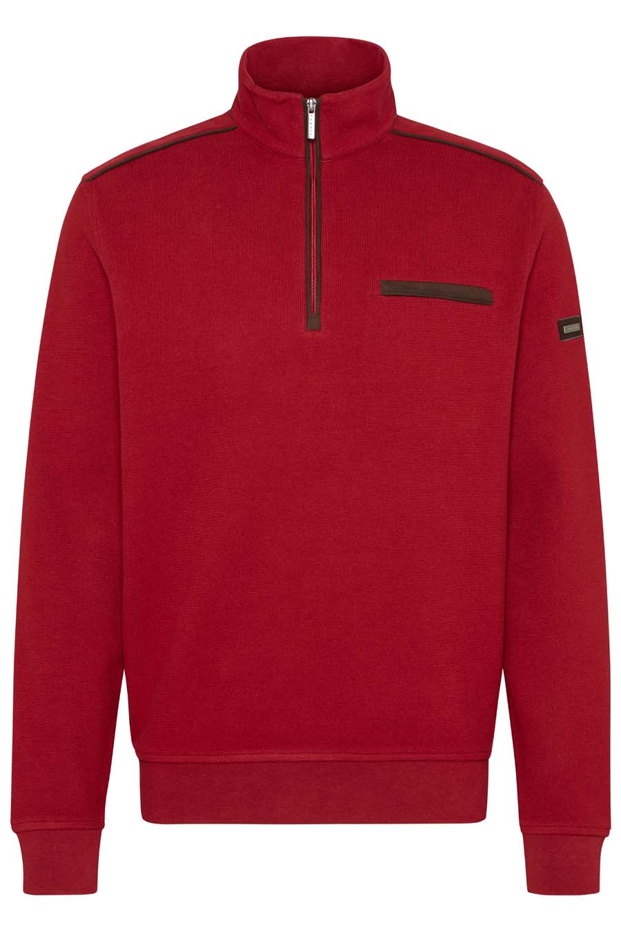 MARINE Mens Zip BUGATTI Sweatshirt Half