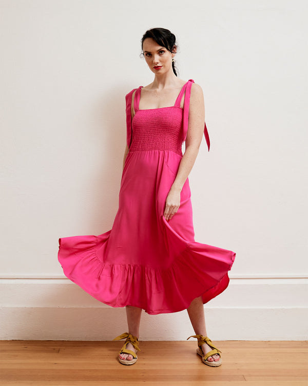 Shire Dress - Cerise Pink