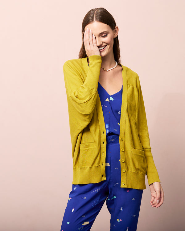 GOOD Cardigan - Chartreuse