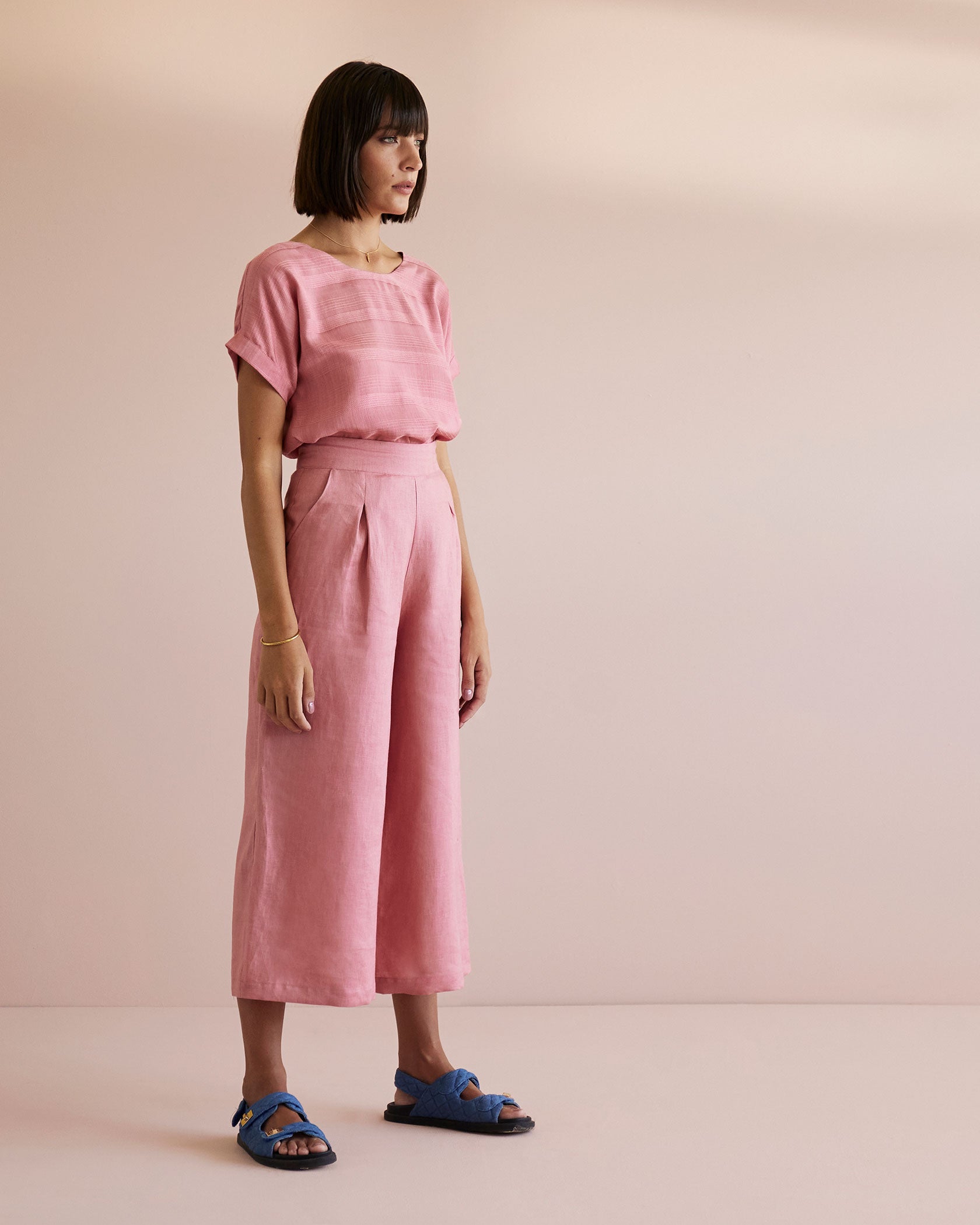 The Tailored Pant in Cerise Pink – Me&B