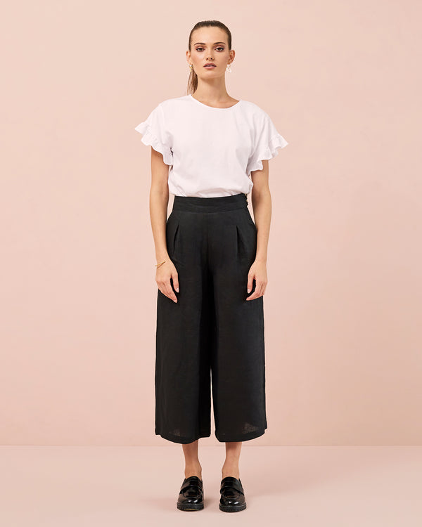 Linen Culottes - Black