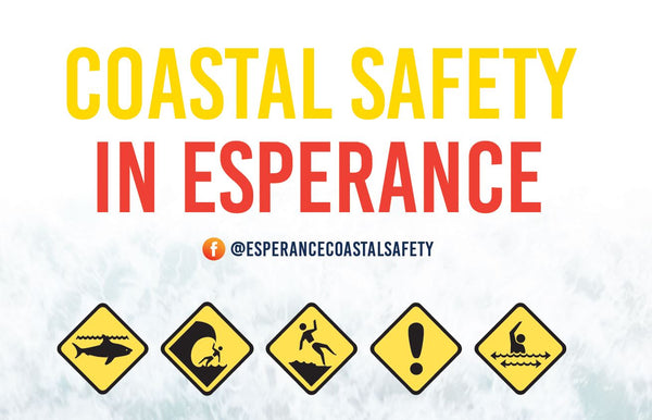 signage  by Esperance shire regarding coastal safety