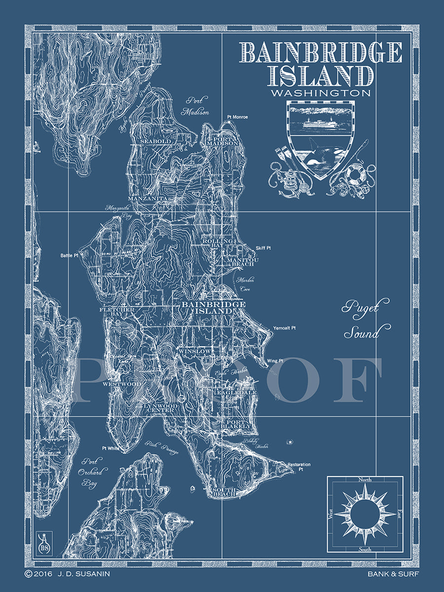 Map Of Bainbridge Island WA Custom Maps Bank And Surf   BainbridgeIsland Navy 1600x 