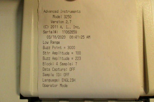 advanced instruments 3250 osmometer manual