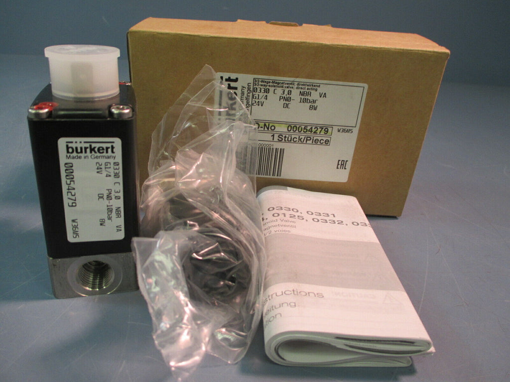 Burkert 32 Solenoid Valve Direct Acting W36ms 00054279 Etech Surplus