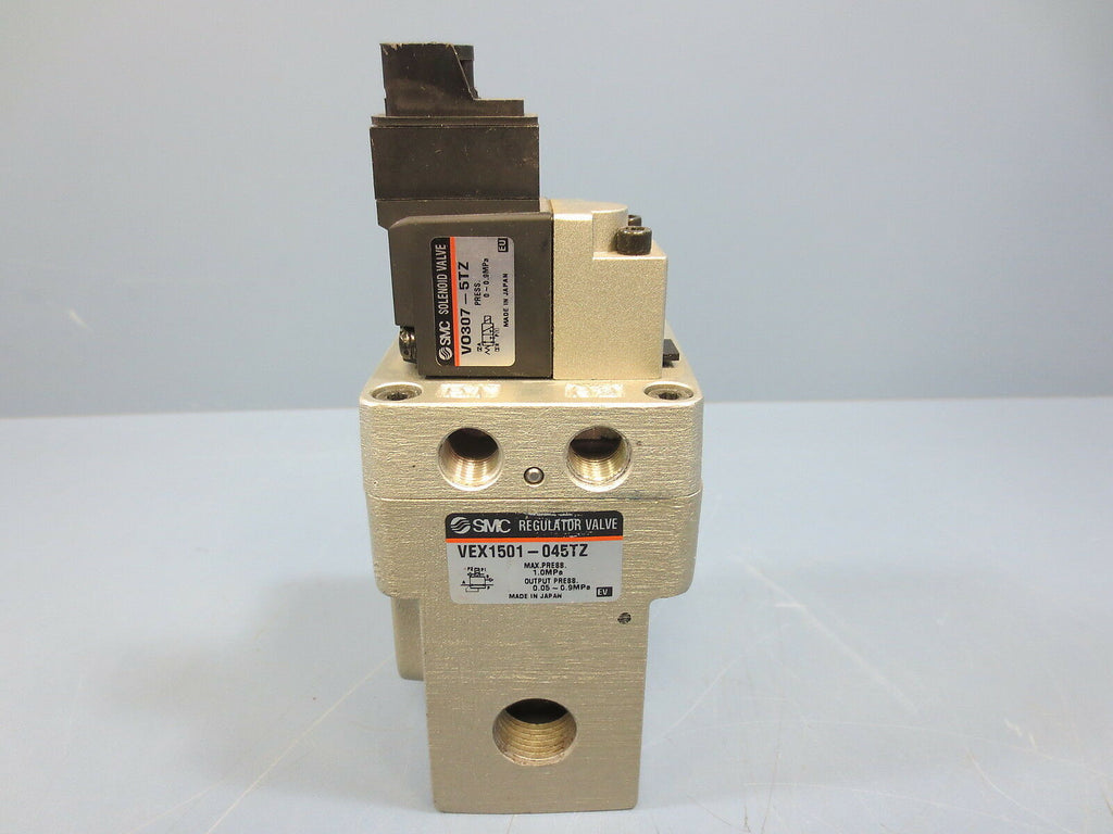 SMC VEX1501-045TZ Regulator Valve w VO307-5TZ Solenoid Valve 24V Vdc