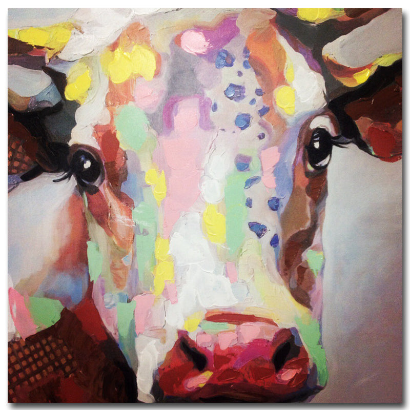 16+ Most Colorful cow canvas wall art images information