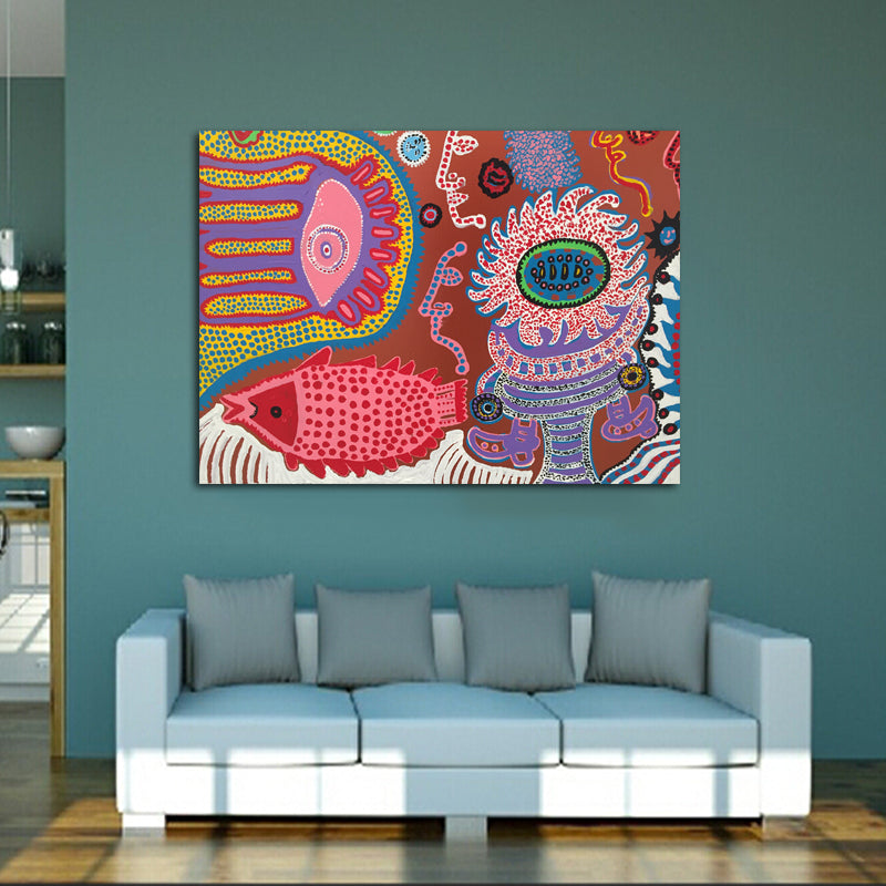 Abstract Canvas Painting For Kids