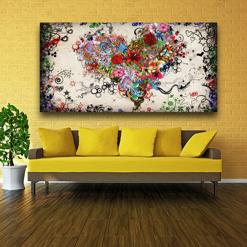 Hearts Flowers Painting Yellow Tulips In The Sun Canvas Painting Hd Pr Discount Canvas Print