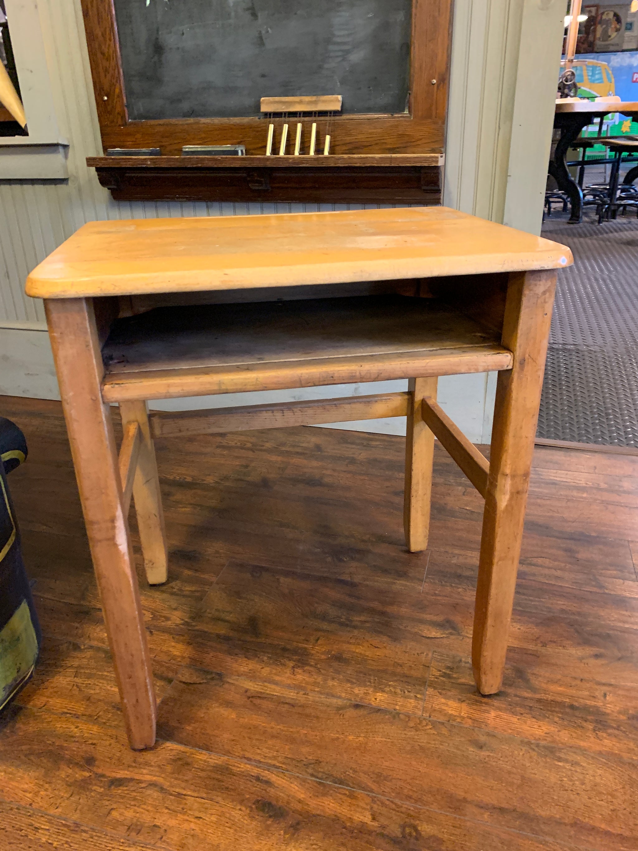 Antique Maple Child S School Desk And Chair Through Pinned Joints