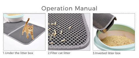 Topcovos Cat Litter Mat Litter Trapping Mat,24X18 Inch Small Double La –  KOL PET