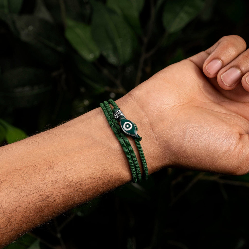 Nurturing Spirit - Green String Triple Wrap Bracelet