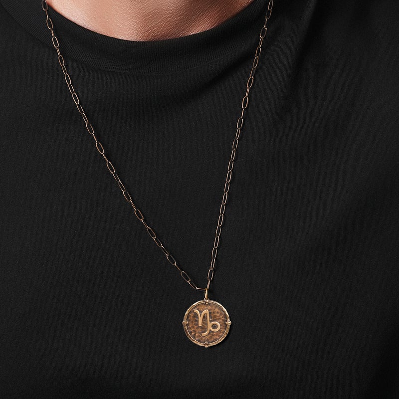 Capricorn Signs in Zodiac Men's Necklaces