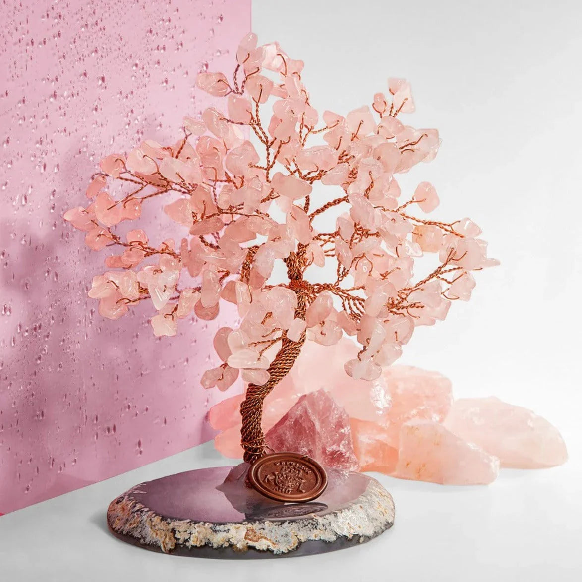 Karma and Luck  Tree of life  -  Love Harmony - Feng Shui Rose Quartz Tree