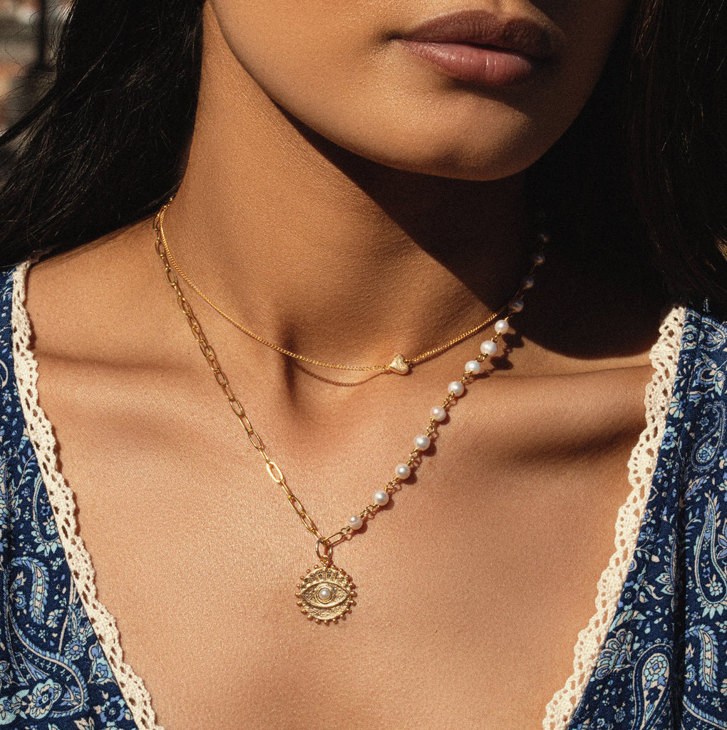 Loving Vibes - Gold Plated Heart Charm Necklace