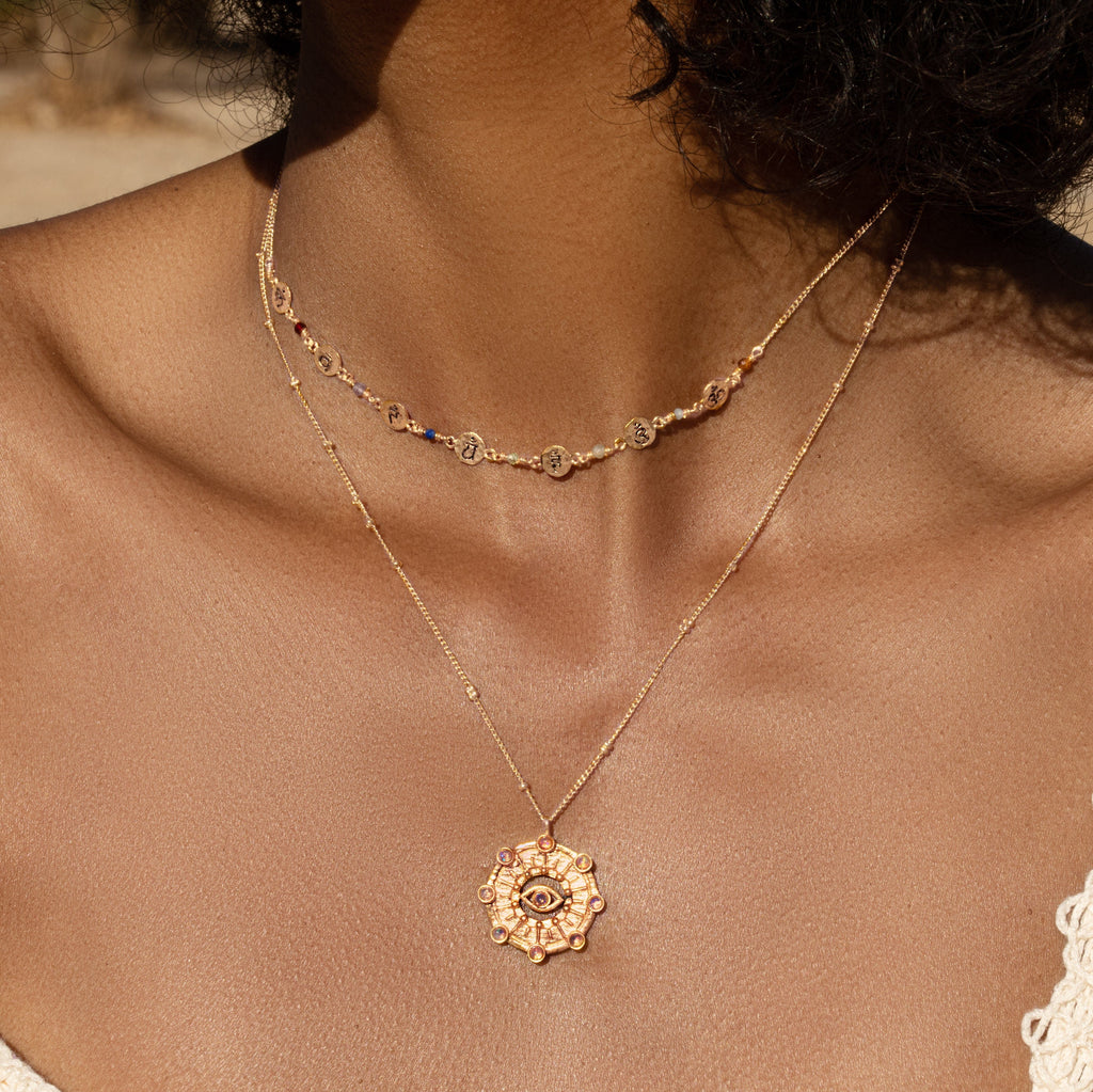 Vigorous Support - Gold Plated Chakra Choker