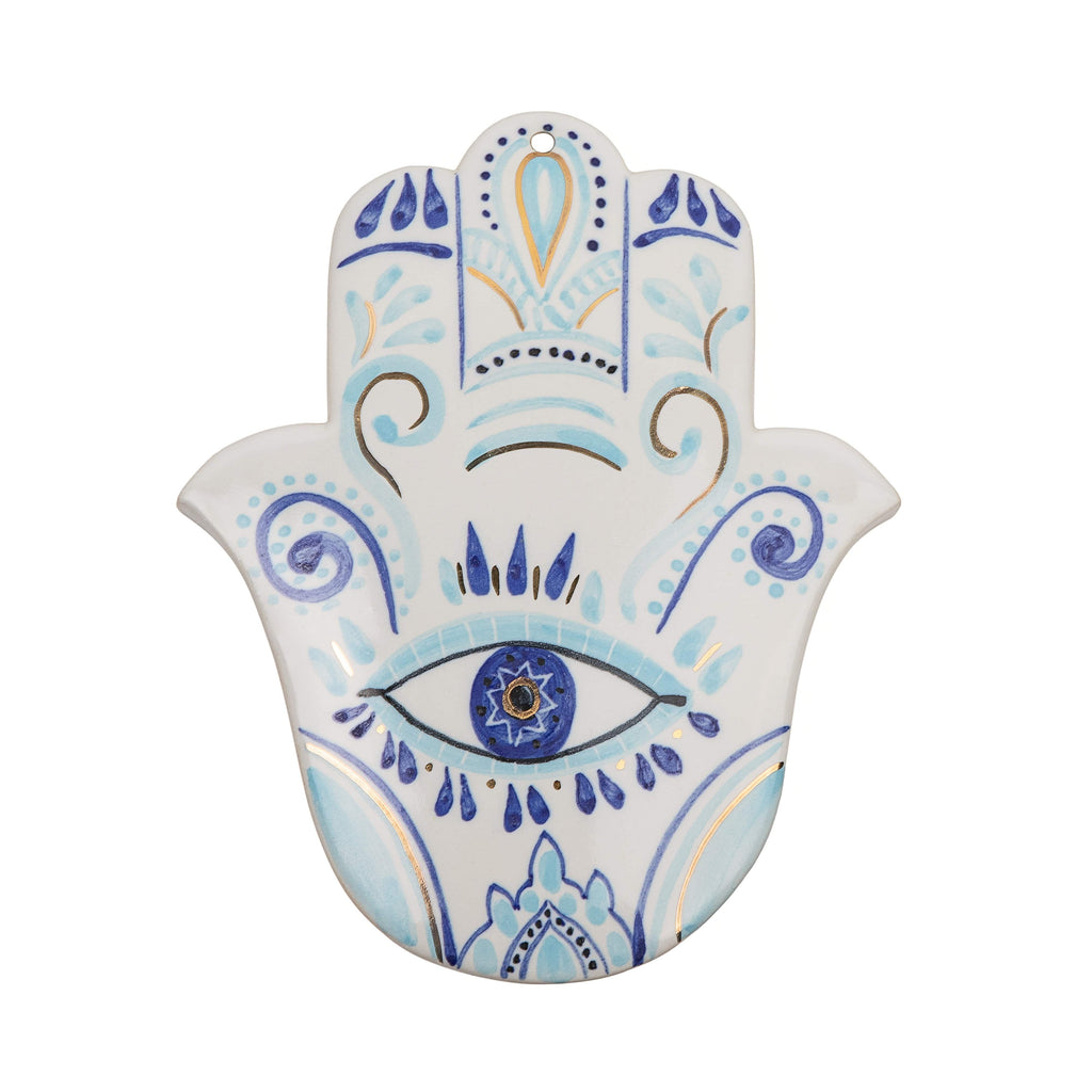 Bright Outlook - Ceramic Hamsa Evil Eye Wall Blessing