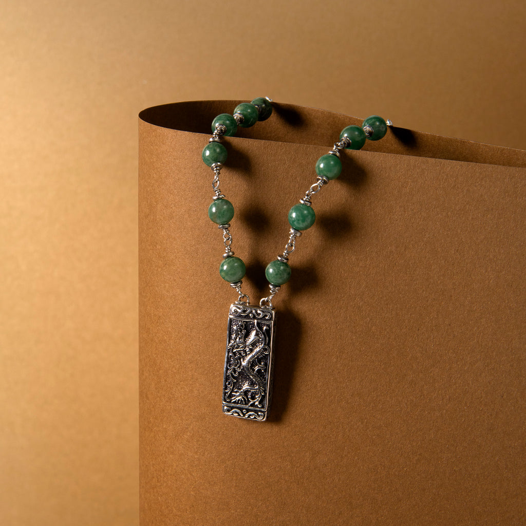 Lucky Jade Pendant Necklace - Jewelmak Shop