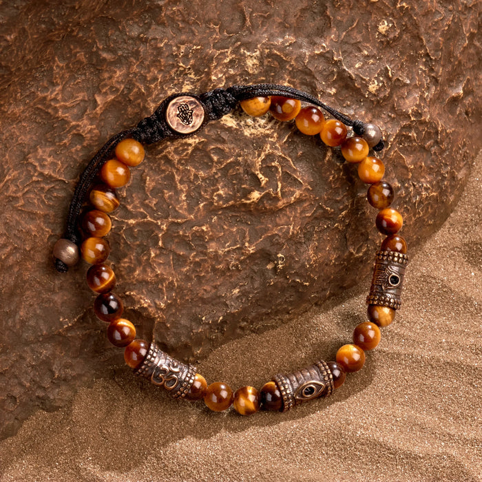 Picture of Healing Courage - Tiger's Eye Triple Protection Bracelet