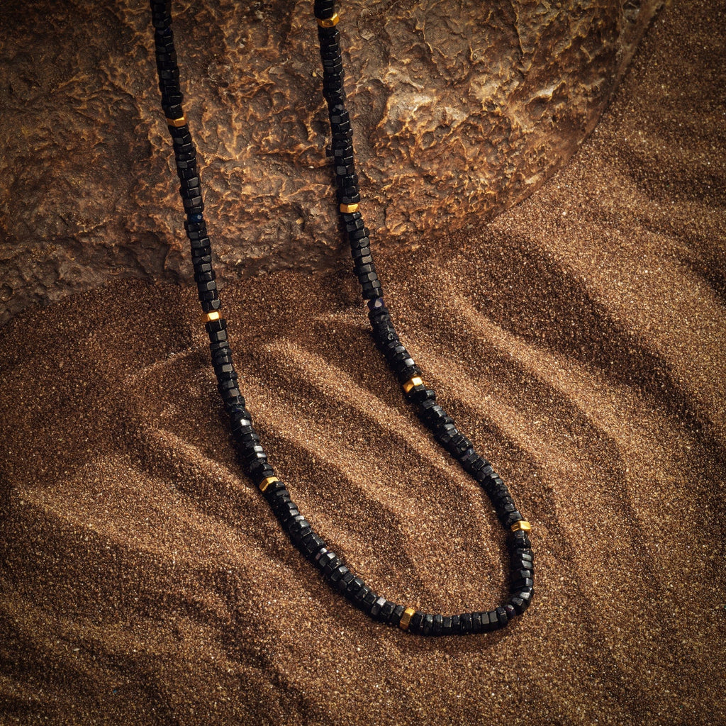 Black Onyx Heishi Choker Necklace