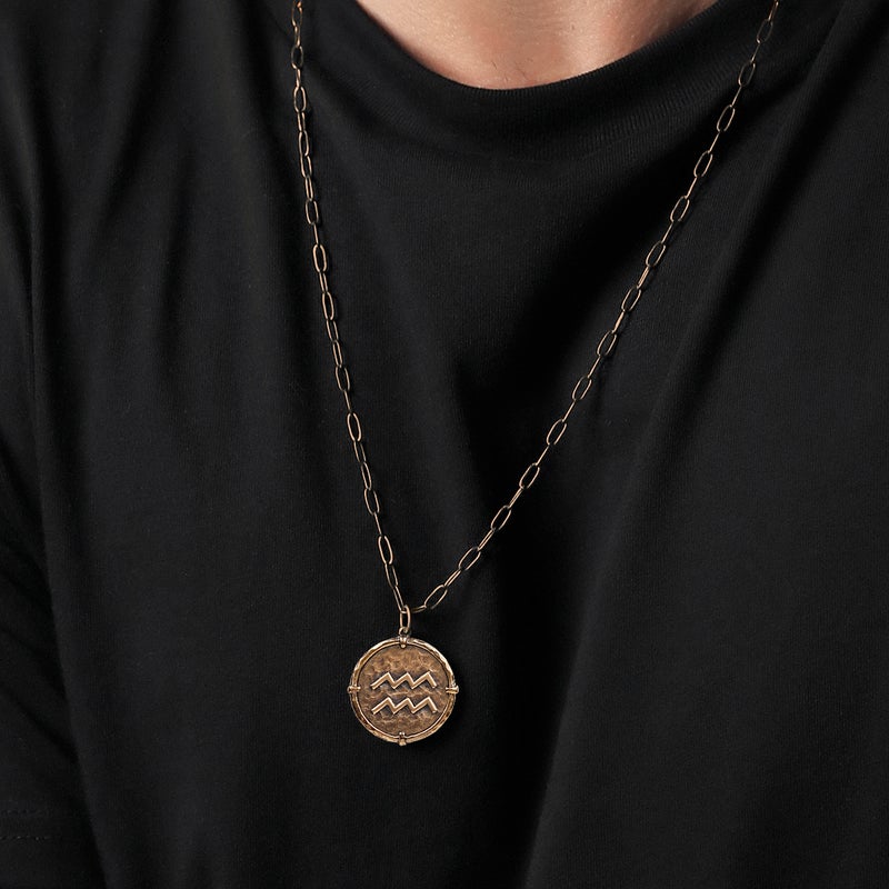 The Signs Zodiac Aquarius Men's Necklace