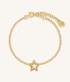 Picture of Illuminated Journey Rainbow Moonstone Star Gold Bracelet