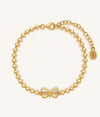 Picture of Spiritual Renewal Rainbow Moonstone Dragonfly Gold Bracelet