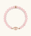 Picture of Emotional Healing - Rose Quartz Evil Eye Charm Bracelet