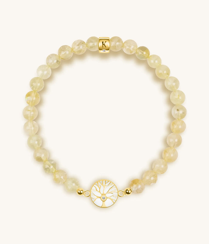 Picture of Vibrant Life - Citrine Diamond Tree of Life Charm Bracelet