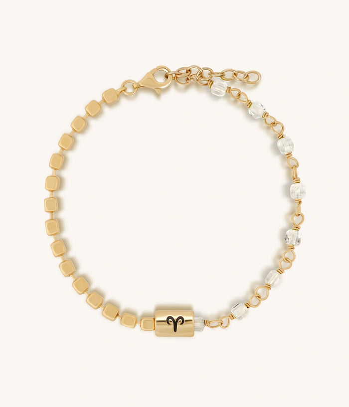 Picture of Courageous Presence Crystal Quartz Aries Bracelet