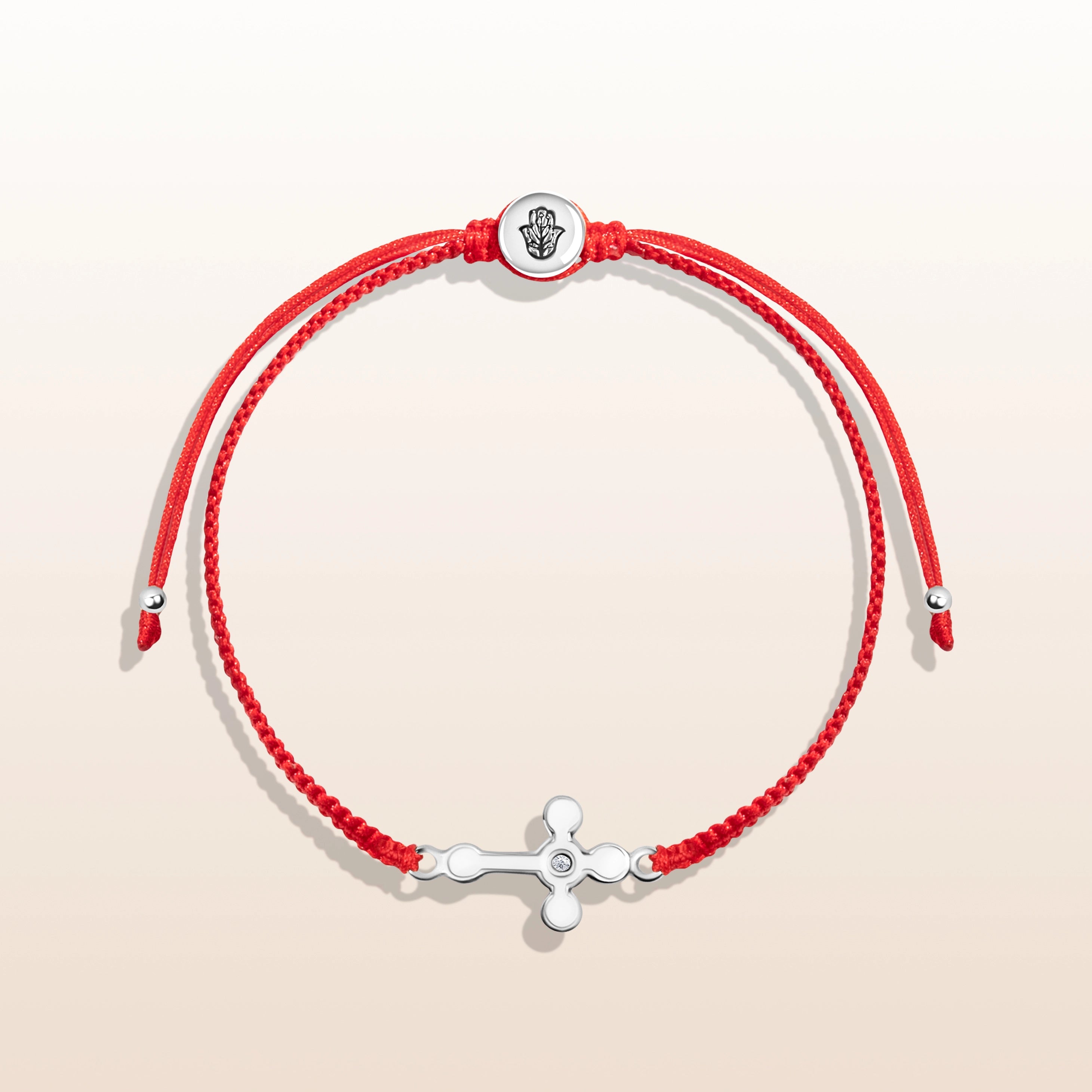 Red bracelet store with cross