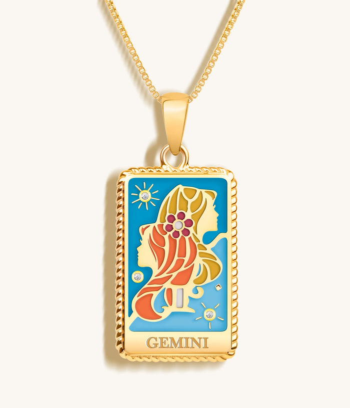 Picture of Witty Mind - Gemini Card Necklace
