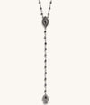Picture of Stand in Strength Rosary Hematite Stone Necklace