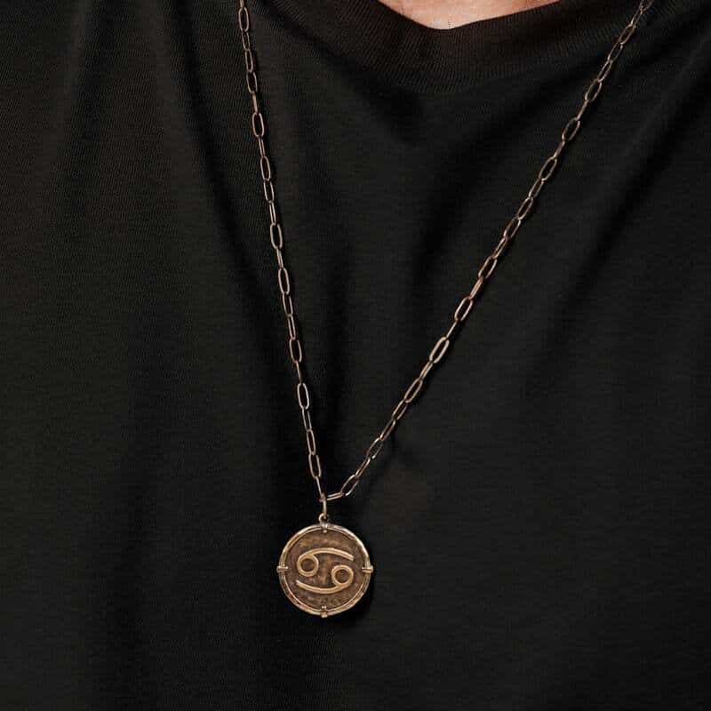 Zodiac Sign of Cancer Men's Necklace