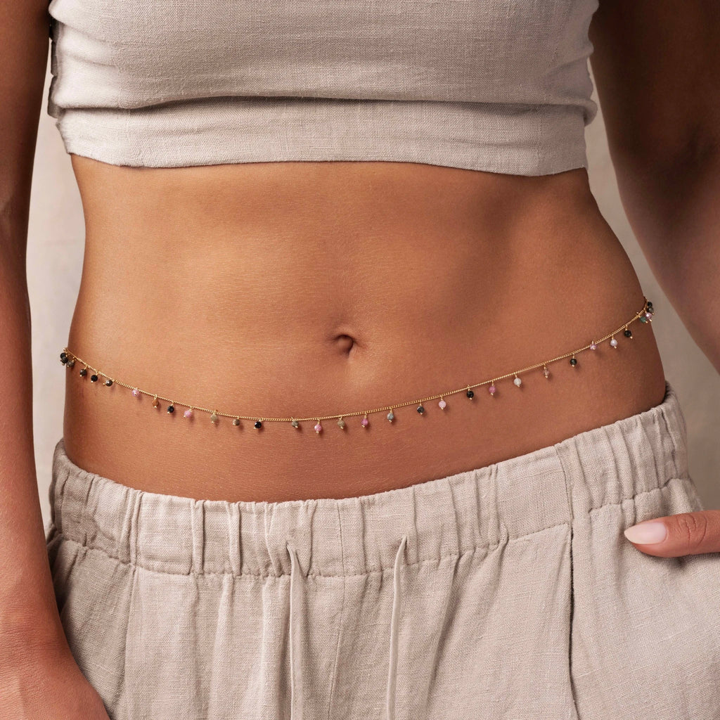 Stress Release Tourmaline Belly Chain