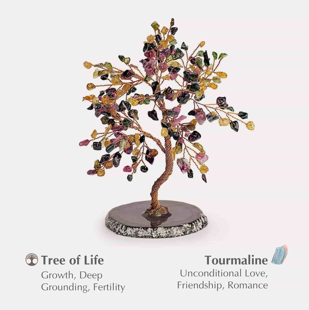 Feng shui tourmaline stone tree