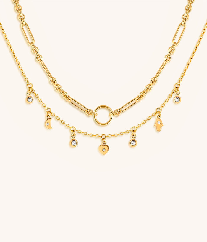 Picture of Golden Grace Chain Necklace Set