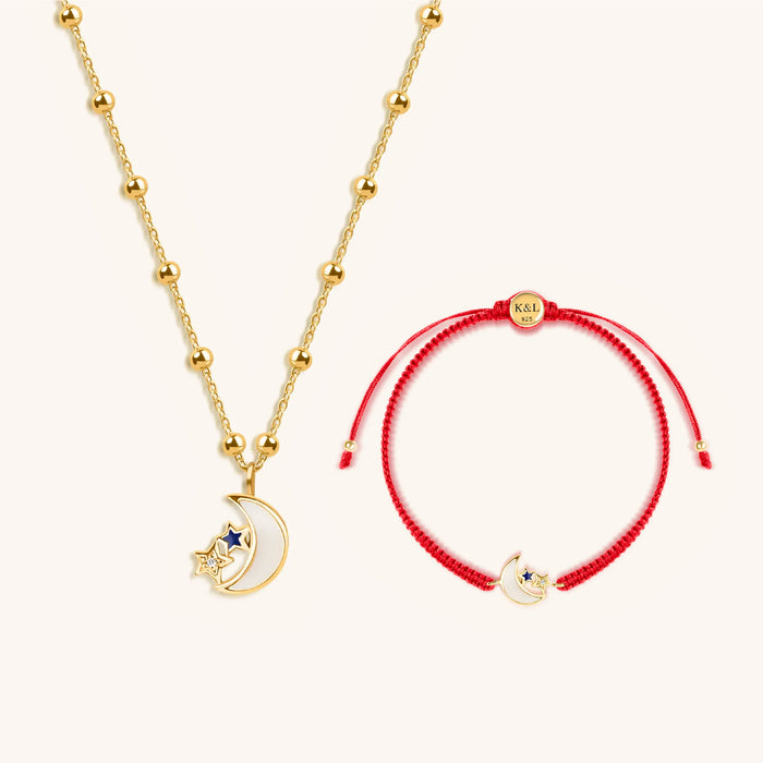 Picture of Lunar Protection Necklace Red String Set