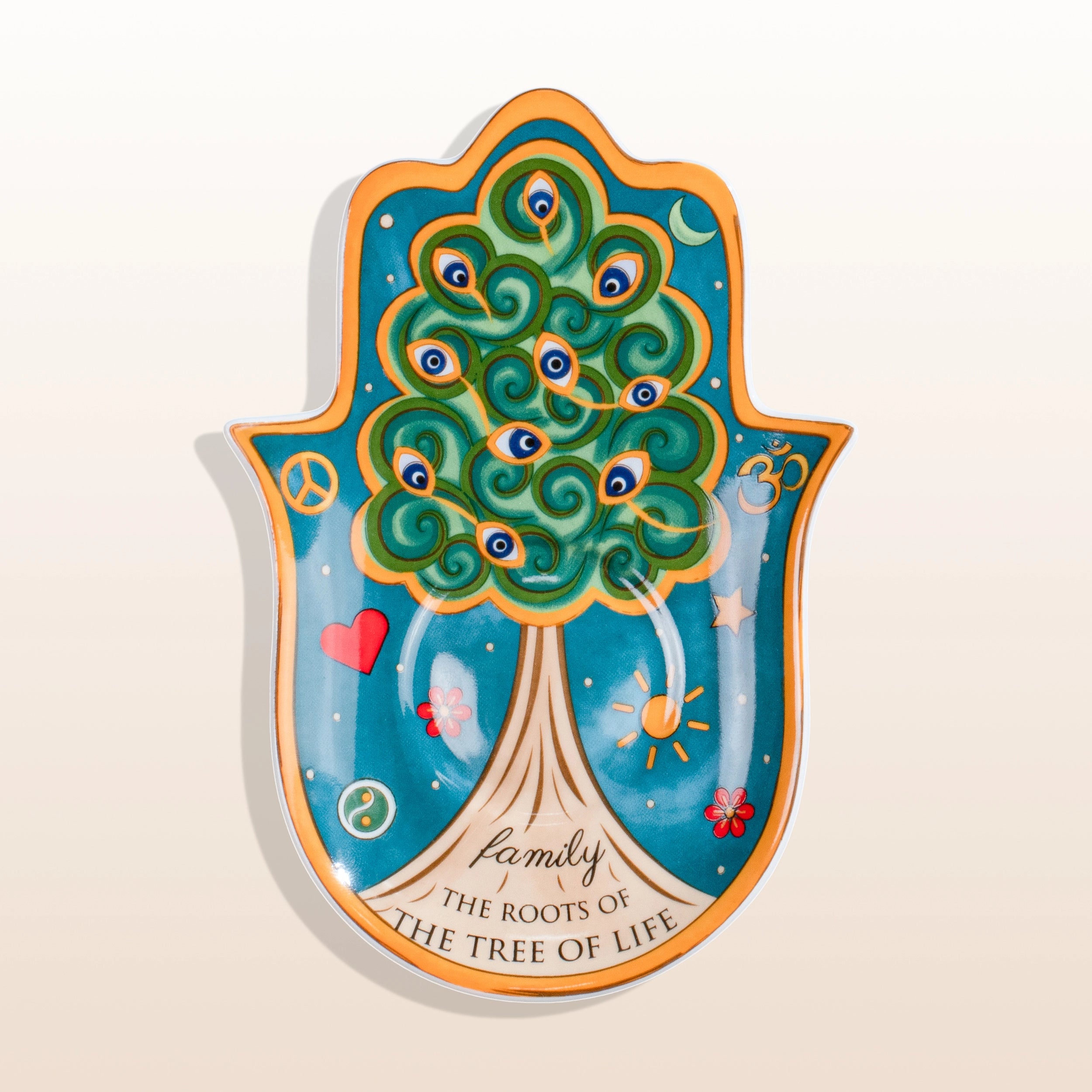 Spiritual Growth - Tree of Life Hamsa Plate