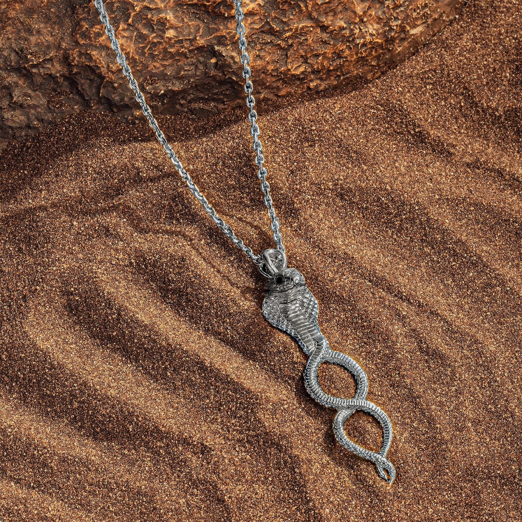 Karma and Luck  Necklaces - Mens  -  Creative Transformation - Snake Infinity Pendant Necklace