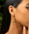 Picture of Subtle Movement - Gold Lotus Labradorite Earrings