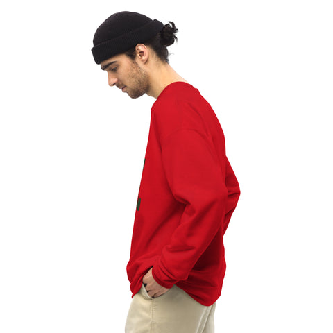 Man wearing Red Krowned Men's Sweatshirt