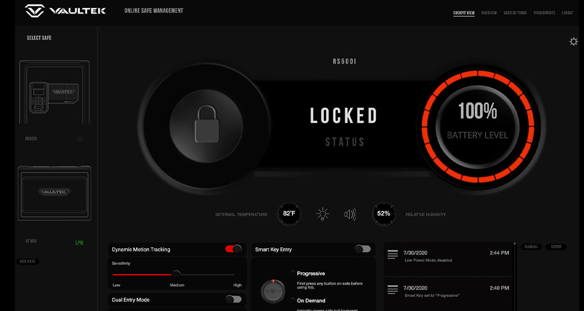 RS800i online cloud dashboard with alerts and monitoring