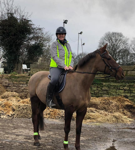 BTR High vis & reflective jacket being worn horseriding! Be seen 