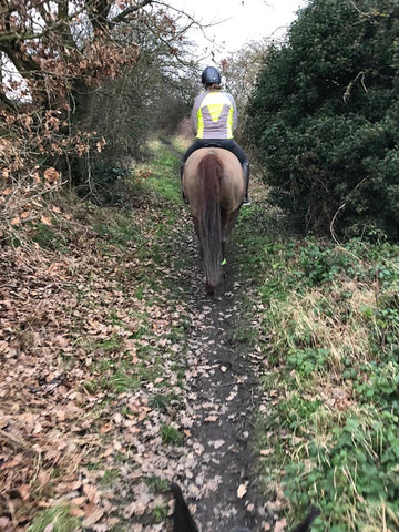 BTR High vis & reflective jacket being worn horseriding! Be seen 