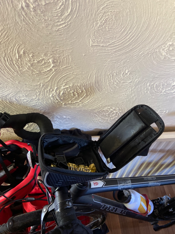 BTR handlebar bike phone holder on bicycle handlebars